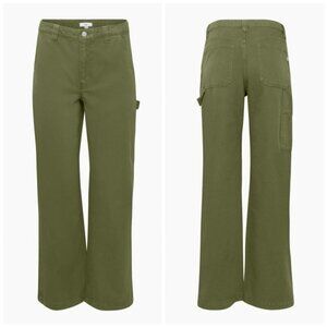 Aritzia Olive Green Straight Leg Jeans